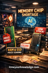 Indications of a worldwide memory chip shortage appear at computer stores